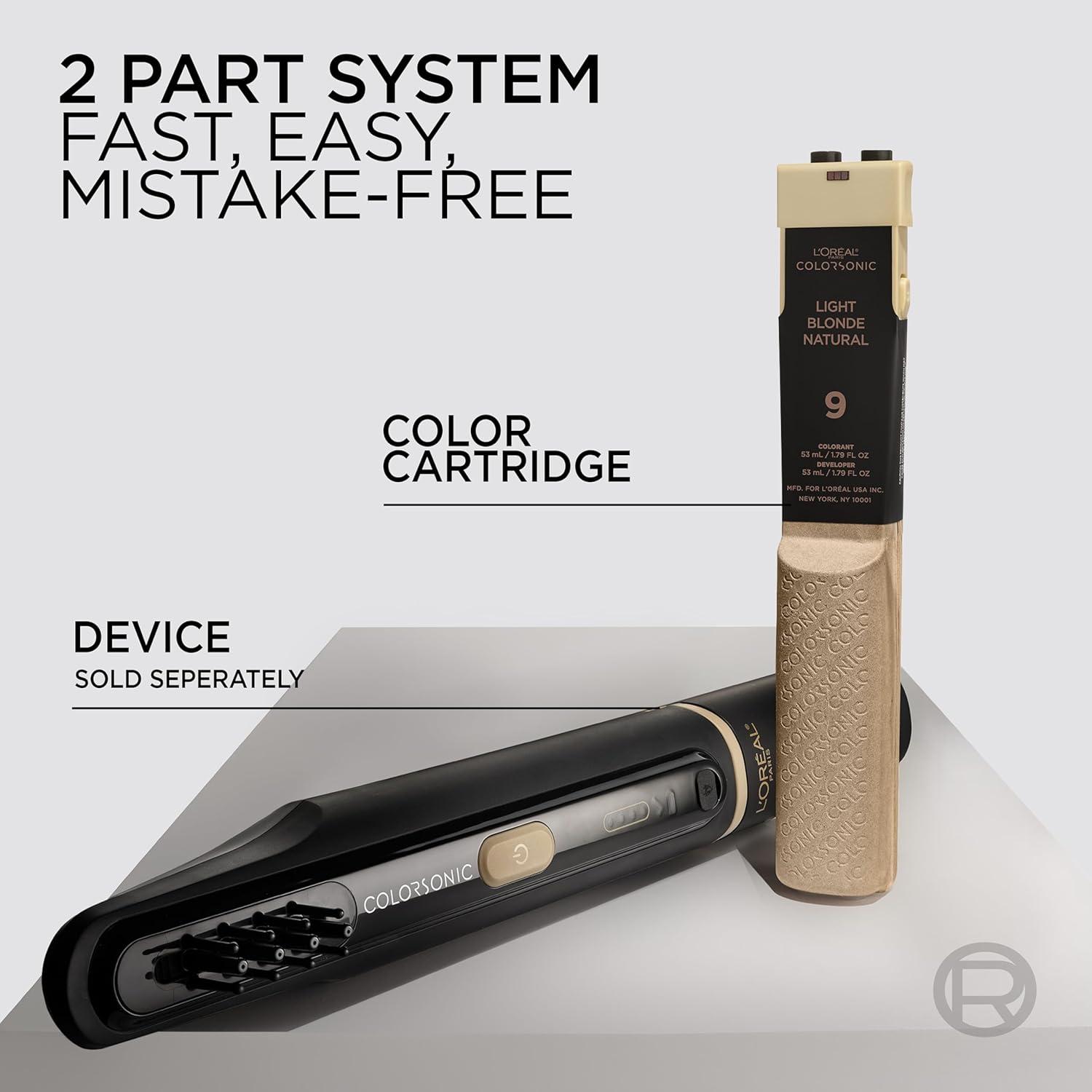 imageLOreal Paris Colorsonic Permanent Hair Dye Coloring Device for Root Touch Up All Over Color and Gray Coverage MistakeFree Application Hair Color Cartridge Sold Separately