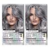imageLOreal Paris Feria MultiFaceted Shimmering Permanent Hair Color High Intensity Hair Dye for 3X Highlights 10 Jet Black Blackest Black 1 Hair Dye KitS1 Smokey Silver