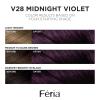 imageLOreal Paris Feria MultiFaceted Shimmering Permanent Hair Color High Intensity Hair Dye for 3X Highlights 10 Jet Black Blackest Black 1 Hair Dye KitV28 Midnight Violet Deepest Violet