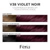 imageLOreal Paris Feria MultiFaceted Shimmering Permanent Hair Color High Intensity Hair Dye for 3X Highlights 10 Jet Black Blackest Black 1 Hair Dye KitV38 Violet Noir Intense Deep Violet
