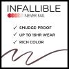 imageLOreal Paris Makeup Infallible Never Fail Original Mechanical Pencil Eyeliner with Built in Sharpener Black 0008 oz 1 CountBlack Brown