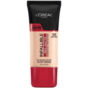 imageLOreal Paris Cosmetics Makeup Infallible ProMatte Liquid Longwear Foundation Natural Buff 1 fl oz101 Classic Ivory