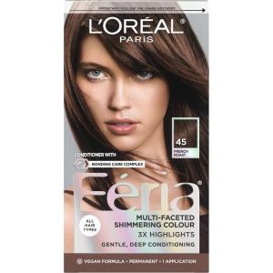 imageLOreal Paris Feria MultiFaceted Shimmering Permanent Hair Color High Intensity Hair Dye for 3X Highlights 10 Jet Black Blackest Black 1 Hair Dye Kit45 French Roast