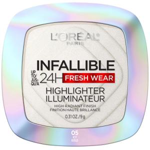 imageLOreal Paris Infallible Up to 24HR Highlighter Longwear Powder Highlighter For All Day Glow Icy Gold 031 OzIcy Gold