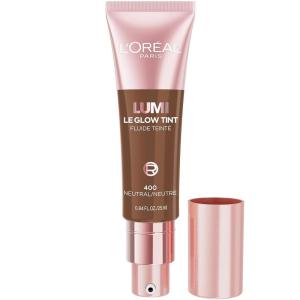 imageLOreal Paris Lumi Le Glow Skin Tint Lightweight WaterBased Tinted Serum with FoundationLike Coverage Glow Illuminator Warm 220 085 Fl Oz400 Deep Neutral
