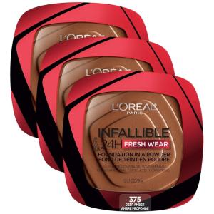 imageLOreal Paris Makeup Infallible Fresh Wear Foundation in a Powder Up to 24H Wear Waterproof True Beige 031 oz375 Deep Amber