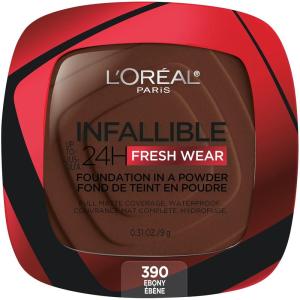 imageLOreal Paris Makeup Infallible Fresh Wear Foundation in a Powder Up to 24H Wear Waterproof True Beige 031 ozEbony