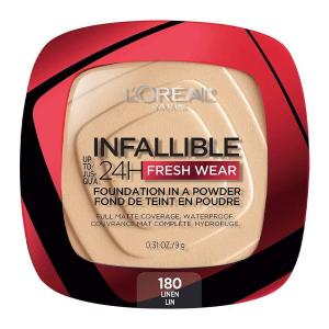 imageLOreal Paris Makeup Infallible Fresh Wear Foundation in a Powder Up to 24H Wear Waterproof True Beige 031 ozLinen