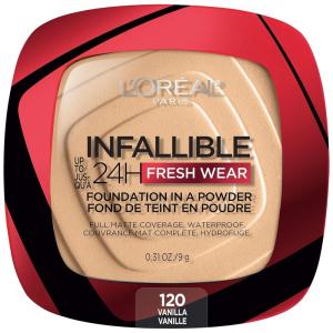 imageLOreal Paris Makeup Infallible Fresh Wear Foundation in a Powder Up to 24H Wear Waterproof True Beige 031 ozVanilla