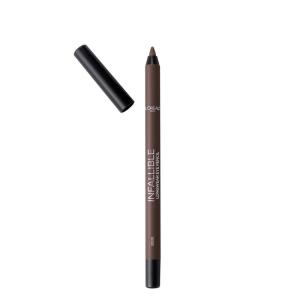 imageLOreal Paris Makeup Infallible ProLast Pencil Eyeliner Waterproof and SmudgeResistant Glides on Easily to Create any Look Black 0042 oz 1 CountBrown