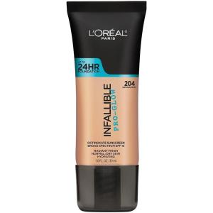 imageLOreal Paris Makeup Infallible Up to 24HR ProGlow Foundation Classic Ivory 1 OunceNatural Buff