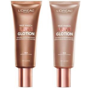 imageLOreal Paris Makeup True Match Lumi Glotion Natural Glow Enhancer Illuminator Highlighter Bronzing Drops For a SunKissed Glow 903 Medium903 Medium  904 Deep