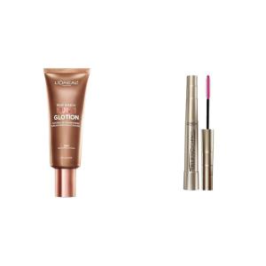 imageLOreal Paris Makeup True Match Lumi Glotion Natural Glow Enhancer Illuminator Highlighter Bronzing Drops For a SunKissed Glow 903 Medium904 Deep Washable Black