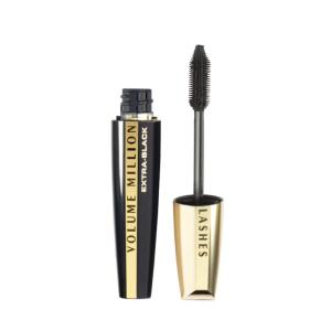 imageLOreal Paris Makeup Voluminous Million Lashes Mascara Volumizing Collagen Infused Eye Makeup Amplifying Mascara Brush Washable Blackest Black 03 Fl Oz 1 CountExtra Black