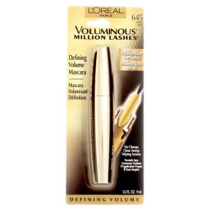 imageLOreal Paris Makeup Voluminous Million Lashes Mascara Volumizing Collagen Infused Eye Makeup Amplifying Mascara Brush Washable Blackest Black 03 Fl Oz 1 CountBlk