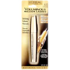 imageLOreal Paris Makeup Voluminous Million Lashes Mascara Volumizing Collagen Infused Eye Makeup Amplifying Mascara Brush Washable Blackest Black 03 Fl Oz 1 CountBlackest Black