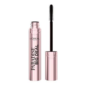 imageLOreal Paris Paradise Big Deal Mascara Volumizing and Lengthening Formula Buildable Clump Resistant Washable Blackest Black Mascara 033 Fl OzBlack Brown