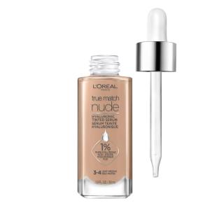 imageLOreal Paris True Match Nude Hyaluronic Tinted Serum Foundation with 1 Hyaluronic acid LightMedium 34 1 fl ozLightMedium 34