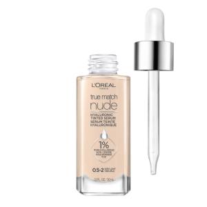 imageLOreal Paris True Match Nude Hyaluronic Tinted Serum Foundation with 1 Hyaluronic acid LightMedium 34 1 fl ozVery Light 052