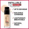imageLOreal Paris Makeup Infallible Up to 32 Hour Fresh Wear Lightweight Foundation 420 True Beige 1 Fl Oz Packaging May Vary445 Vanilla