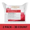 imageLOreal Paris Revitalift Makeup Removing Facial Cleansing Towelettes with Vitamin E 30 ct Pack of 21 Count Pack of 2