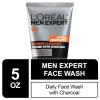 imageLOreal Men Expert Hydra Energetic Facial Cleanser with Charcoal for Daily Face Washing Mens Face Wash Beard and Skincare for Men 5 fl Oz