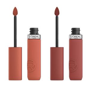 imageLOral Paris Infallible Matte Resistance Liquid Lipstick Bundle Lazy Sunday ampamp Snooze Your Alarm Pack of 2