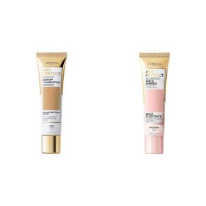 imageLOral ParisBundle of Age Perfect Radiant Serum Foundation with SPF 50 Sand 1 Ounce  Age Perfect Face Blurring Primer Infused with Caring Serum Smoothes Liners and Pores