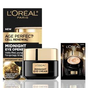 imageLOreal Paris Age Perfect Cell Renewal Midnight Eye Cream AntioxidantRich Under Eye Cream to Treat 8 Signs of Aging Includes Night Cream Sample