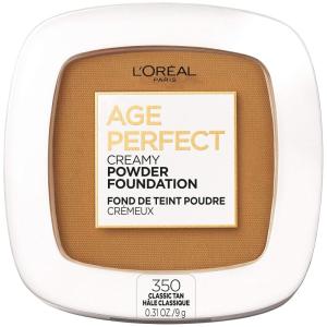 imageLOreal Paris Age Perfect Creamy Powder Foundation Compact 320 Warm Beige 031 OunceClassic Tan