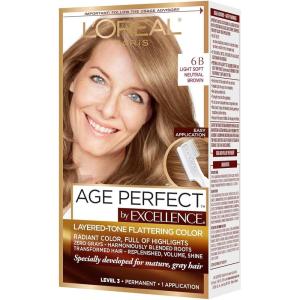 imageLOreal Paris Age Perfect Permanent Hair Color 9N Light Natural Blonde 1 kit6B Light Soft Neutral Brown