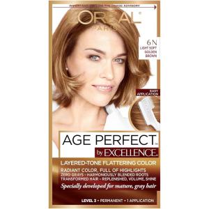 imageLOreal Paris Age Perfect Permanent Hair Color 9N Light Natural Blonde 1 kit6N Light Soft Golden Brown