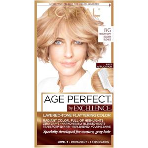 imageLOreal Paris Age Perfect Permanent Hair Color 9N Light Natural Blonde 1 kit8G Medium Soft Golden Blonde
