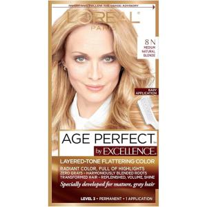 imageLOreal Paris Age Perfect Permanent Hair Color 9N Light Natural Blonde 1 kit8N Medium Natural Blonde
