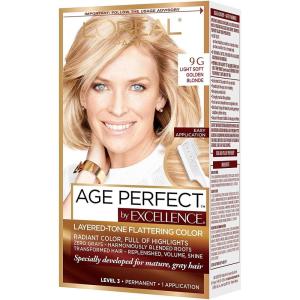 imageLOreal Paris Age Perfect Permanent Hair Color 9N Light Natural Blonde 1 kit9G Light Soft Golden Blonde
