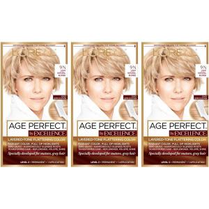 imageLOreal Paris Age Perfect Permanent Hair Color 9N Light Natural Blonde 1 kit9N Light Natural Blonde
