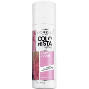 imageLOreal Paris Colorista 1Day Washable Temporary Hair Color Spray Silver 2 OuncePastel Pink