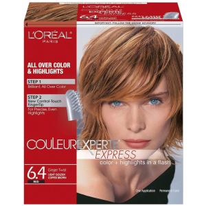 imageLOreal Paris Couleur Experte 2Step Home Hair Color and Highlights Kit Toasted Coconut64 Light Golden Copper BrownGinger Twist