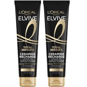 imageLOreal Paris Elvive Total Repair 5 Protein Recharge Leave In Conditioner Treatment and Heat Protectant 2 pack 51 Ounce each Packaging May Vary