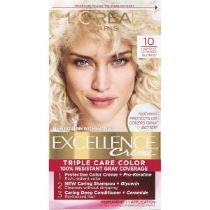 imageLOreal Paris Excellence Creme Permanent Triple Care Hair Color 5G Medium Golden Brown Gray Coverage For Up to 8 Weeks All Hair Types Pack of 110 Lightest Ultimate Blonde