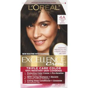 imageLOreal Paris Excellence Creme Permanent Triple Care Hair Color 5G Medium Golden Brown Gray Coverage For Up to 8 Weeks All Hair Types Pack of 14A Dark Ash Brown
