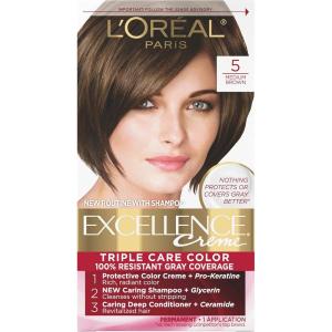 imageLOreal Paris Excellence Creme Permanent Triple Care Hair Color 5G Medium Golden Brown Gray Coverage For Up to 8 Weeks All Hair Types Pack of 15 Medium Brown