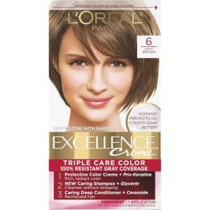 imageLOreal Paris Excellence Creme Permanent Triple Care Hair Color 5G Medium Golden Brown Gray Coverage For Up to 8 Weeks All Hair Types Pack of 16 Light Brown