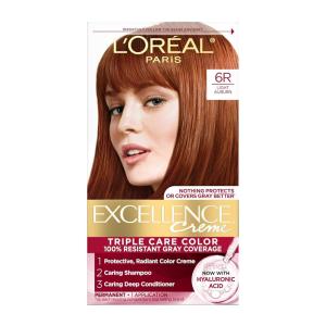 imageLOreal Paris Excellence Creme Permanent Triple Care Hair Color 5G Medium Golden Brown Gray Coverage For Up to 8 Weeks All Hair Types Pack of 16R Light Auburn