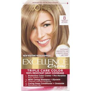 imageLOreal Paris Excellence Creme Permanent Triple Care Hair Color 5G Medium Golden Brown Gray Coverage For Up to 8 Weeks All Hair Types Pack of 18 Medium Blonde