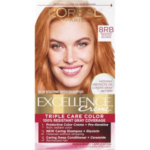imageLOreal Paris Excellence Creme Permanent Triple Care Hair Color 5G Medium Golden Brown Gray Coverage For Up to 8 Weeks All Hair Types Pack of 18RB Medium Reddish Blonde