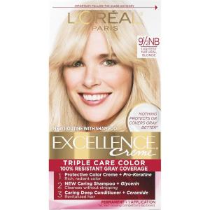 imageLOreal Paris Excellence Creme Permanent Triple Care Hair Color 5G Medium Golden Brown Gray Coverage For Up to 8 Weeks All Hair Types Pack of 195NB Lightest Natural Blonde