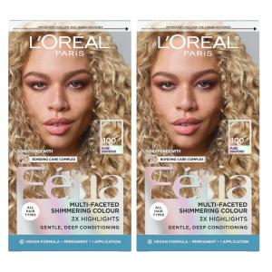 imageLOreal Paris Feria Hyper Platinum Advanced Lightening System Hair Bleach Lifts Up To 8 Levels Includes Anti Brass Purple Conditioner 1 Hair Dye Kit100 Pure Diamond