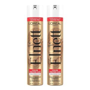 imageLOreal Paris Hair Care Elnett Satin Extra Strong Hold Hairspray For Color Treated Hair Long Lasting Plus Humidity Resistant Hair Spray 11 oz Pack of 2Fresh