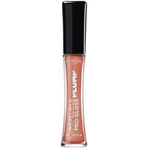 imageLOreal Paris Infallible Pro Gloss Plump Lip Gloss with Hyaluronic Acid Long Lasting Plumping Shine Lips Look Instantly Fuller and More Plump Gleam 021 fl ozLucid Glow